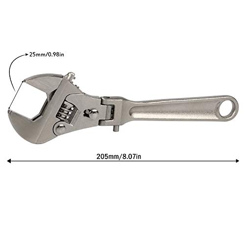 GETUHAND Flexhead Adjustable Wrench 8", Flex Ratcheting Wrench with 180