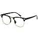 Kids Nerd Glasses Half Frame Clear Lens Geek Costume Children's (Age 3-8)