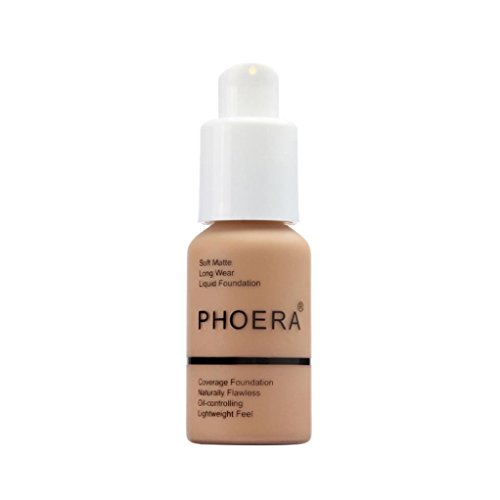 Liquid Foundation,Vanvler 30ml PHOERA Matte Concealer Oil Control Foundation Cream Makeup (E)