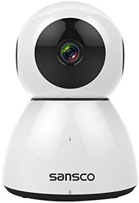 [Smart Link] SANSCO Wi-Fi IP Camera 1080p HD Network Pet Baby Monitor(Motion Detection, FHD 2.0 Mega-Pixels, Pan Tilt, Multiple Mobile Viewing, Superior Night Vision, Micro SD Card Slot)