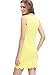 SheIn Women's Scalloped Trim Sleeveless Tank Dress Medium Yellow