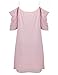 Angelady Women Sexy Cut Out Cold Shoulder Adjustable Spaghetti Straps Dress Top,Pink,Medium