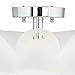 Possini Euro Design White Flower Modern Ceiling Light Semi Flush-Mount Fixture 15 3/4