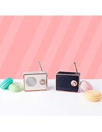 Altavoces Bluetooth, Mini Altavoz Bluetooth antiguo, Altavoz inalámbrico portátil, Altavoces de ordenador, Altavoces Bluetooth inalámbricos, Pequeños Altavoces al aire libre, Altavoces Bluetooth Portátil Inalámbrico Estéreo (Negro)