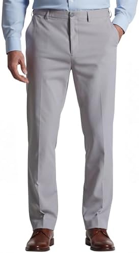 Slim Fit Mens Dress Pants Formal Slacks Flat Front No Pleats (Charcoal, 28  x 32) at Amazon Men's Clothing store