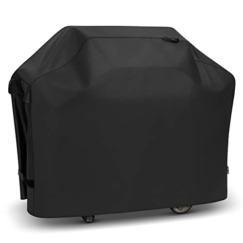 Unicook Gas Grill Cover 55 Inch, New Version Waterproof BBQ Cover for Outside, All Weather Resistant Vinyl Exterior with Fabric Lining, BBQ Protector Compatible with Weber Charbroil Nexgrill Grills
