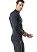 Tesla TM-MUT12-CHC_Large Men's Mock Long-Sleeved T-Shirt Cool Dry Compression Baselayer MUT12