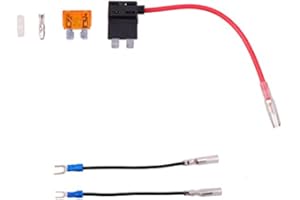 Car Vehicle Circuit Blade Style ATM APS ATT Low Profit Mini Fuse Holder Fuse TAP with 5AMP Fuse and Black Negative Ground Wir