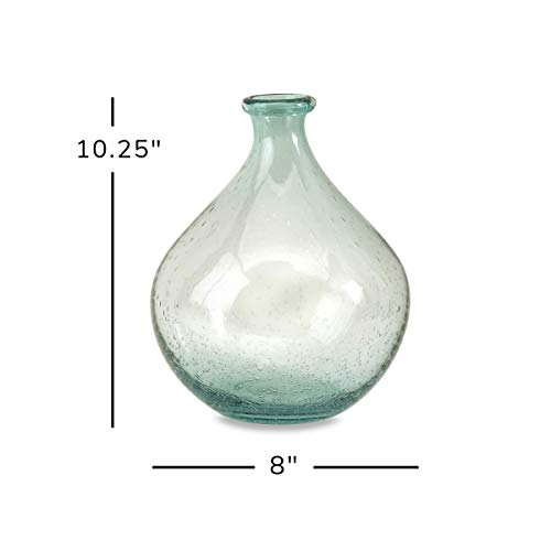 IMAX 63024 Amadour Bubble Glass Bottle - Small Sized Glass Jar, Decorative Vase for Dining Hall, Living Room, Hotels. Decorative Accessories