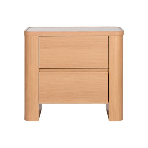 MESITA DE NOCHE MARMOL MDF 56X40X51 TRAVERTINO