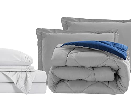 Elegant Comfort 7-Piece Bed-in-a-Bag Comforter & Sheet Set- Luxury 1500 Thread…