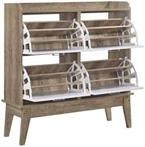 12 Tiers Shoe Cabinet Rack Storage Drawers Organiser Shelf 4