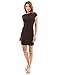 PattyBoutik Women Boat Neck Cap Sleeve Dress (Black Medium)