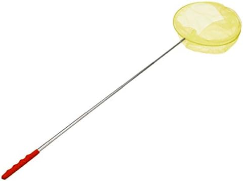 CAMTOA Colorful Kids Extendable Nylon net Stainless steel telescopic handle Telescopic Handle Fish Bug Butterfly Insect Nets Fun Toy For Children ,Yellow