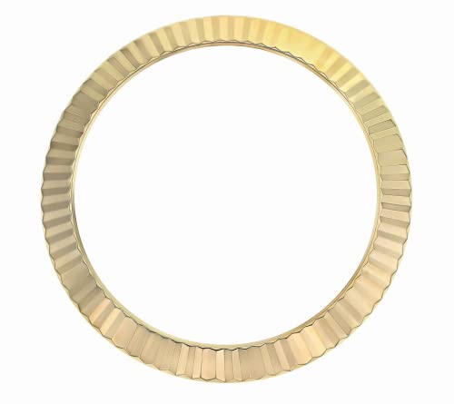 Ewatchparts 18K REAL GOLD WATCH FLUTED BEZEL COMPATIBLE WITH ROLEX DATEJUST 41mm 126303, 126333