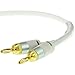 Mediabridge 16AWG ULTRA Series Speaker Cable w/ Gold Plated Banana Tips (6 FT) - CL2 - 99.9% Oxygen Free - White (SWT-06W)