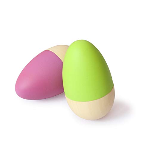 image for shumee-toys revisited Shumee Organic Set of 2 Wooden Egg Shakers - 100