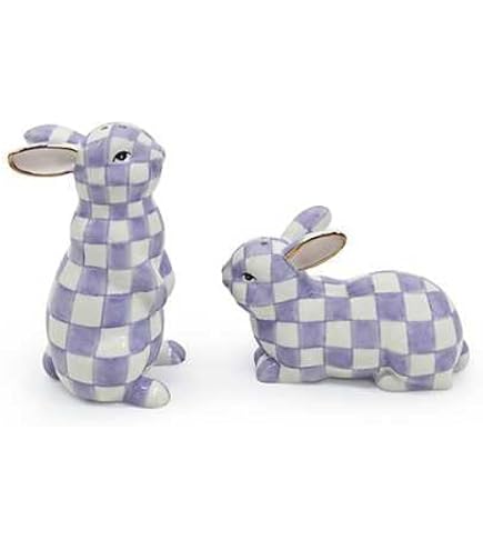 McKenzie Childs バタフライトワイルうさぎ塩・胡椒入れセット Amazon.com: MACKENZIE-CHILDS Ceramic Salt and Pepper Set, Courtly