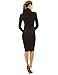 PattyBoutik Mama Cowl Neck Long Sleeve Maternity Dress (Black L)