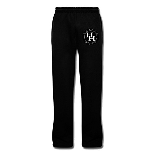 Man's vanguard Hip-Hop Artist Scott Logo S Black Moisture Wicking Closed Bottom Light Weight sweatpants