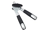 Koolife Smooth Edge Manual Handy Stainless Steel Can Opener with Turn Knob, Black