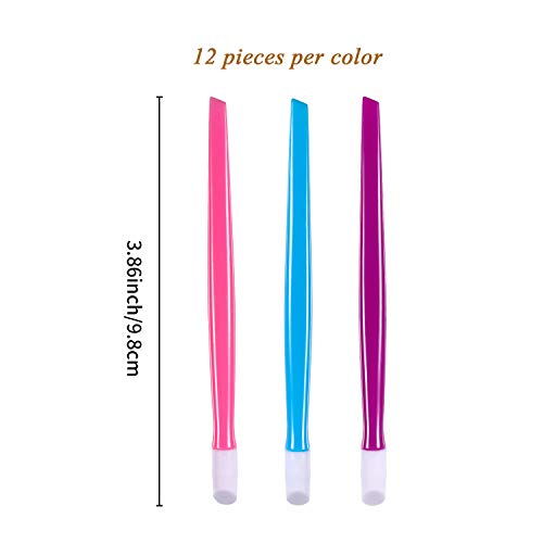 image for Norme 36 Pieces Plastic Nail Cuticle Pusher Rubber Tipped Nail Cleaner
