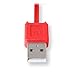 ReTrak Retractable Micro USB Cable, Red (ETCABLEMICRED)