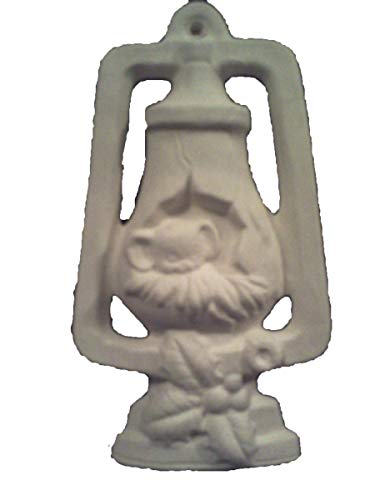 Mouse in Lantern 3" Christmas Tree Ornament, Ceramic Bisque, Ready To Paint