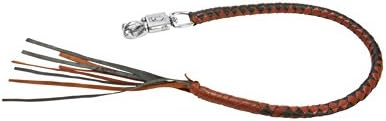 Rocky Mountain Hides Brown & Black Cowhide 36" Leather Bike Whip