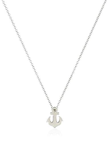QXFQJT Sun Compass Necklace Best Friend Anchor Horseshoe Deathly Hallow Pendant Chain Necklace with Meaning Cards (2pc-Anchor) - Thumbnail 2