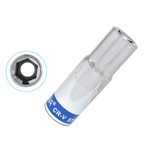 TAPARIA Socket made of Chrome Vanadium Steel 6 Point Deep/Long Socket (Silver), L 18H of 1/2" (12.7mm) Square drive size, Suitable for Automobile, Industrial, Fabrication, Professional & Home Use 1
