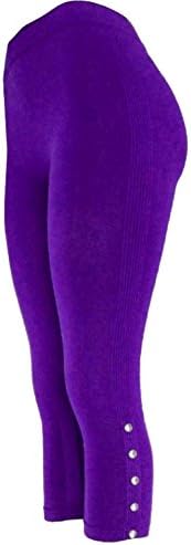 J.Ann 1 or 2 Pack Womens Fashion Capri w. Rhinestone