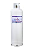 Flame King YSN100a 100 lb Steel Propane Tank Cylinder with 10% Pol Valve & Collar