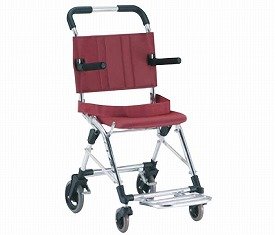 介助用 コンパクト簡易車いす MV-2 レッド商品画像