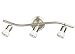 3 Light Track Lighting Wall and Ceiling Light Fixture Adjustable Interior, Brushed