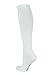 Mysocks Knee High White Socks for Women Men Combed Cotton Seamless Toe Tall Long High Socks White,8-11