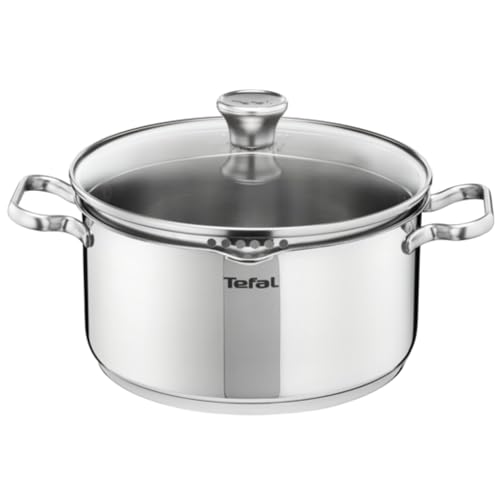 Duetto - Cacerola de 20 cm, Apto inducción, Thermo-Fusion, apto lavavajillas y horno, marcas de medición, acero inoxidable
