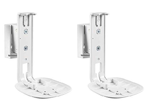 ynVISION.DESIGN Adjustable Wall Mount Bracket Compatible with Sonos One, One SL, and Play:1 Speaker | 2 Pack | (White)