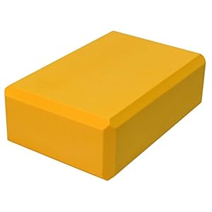 YogaAccessories (TM) 3” Foam Yoga Block (Yellow)