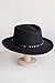 Overland Sheepskin Co Quincy Crushable Wool Waterproof Gambler Hat Black