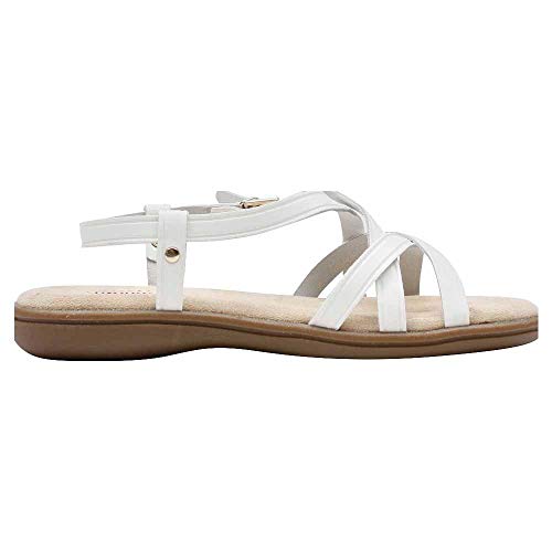 G.H. Bass & Co. Women's Margie Sandal,White,9 WW US
