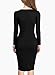 MUSHARE Women's Colorblock Wear to Work Business Party Bodycon One-Piece Dress (Black+White, Medium)