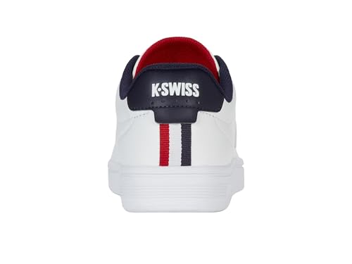 Kswiss Men's Court Shield Ii,Wht/Peacot/Smba Red,41,5EU 3