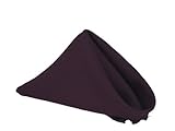 LinenTablecloth 17-Inch Polyester Napkins (1-Dozen) Eggplant
