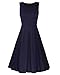 STYLEWORD Women's Casual Cotton Dresses for Women 2024 Summer Sleeveless Crewneck Sundress A Line Slim Tank Dress Vacation Outfits(Navy,M)