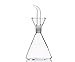 ELETON Olive Oil Dispenser Bottle Glass with No Drip Bottle Spout -Pourer Dispensing Bottles for Kitchen - Olive Glass Dispenser to Control Cooking Vegetable Oil and Vinegar(12 oz)