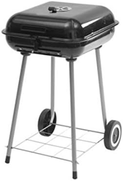 Backyard Barbecue Charcoal Grill 17.5-Inch, Square Black