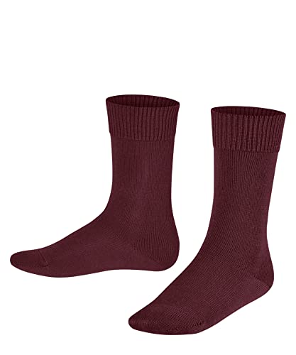 FALKE Comfort Wool K So laine coton unies 1 paire, Chaussettes Mixte enfant, Rouge Ruby 8830, 31-34