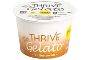 THRIVE ICE CREAM Thrive Frozen Nutrition, Butter Pecan Gelato, 4 oz Cups (36 count)