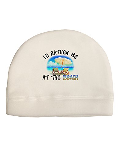 TooLoud I'd Rather Be At The Beach Child Fleece Beanie Cap Hat